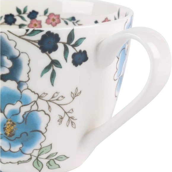 Portobello Wilmslow Fleur Blue Bone China Mugs Tea Cups nwt - Picture 3 of 6